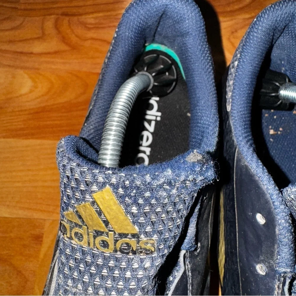 ADIDAS ADIZERO AFTERBURNER 2 BASEBALL CLEATS MEN SIZE 11 NAVY BLUE/GOLD AQ8802
